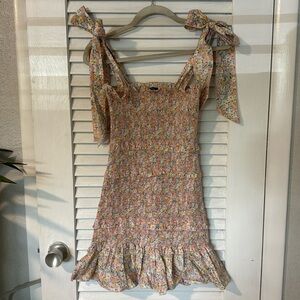 Vici smocked mini dress